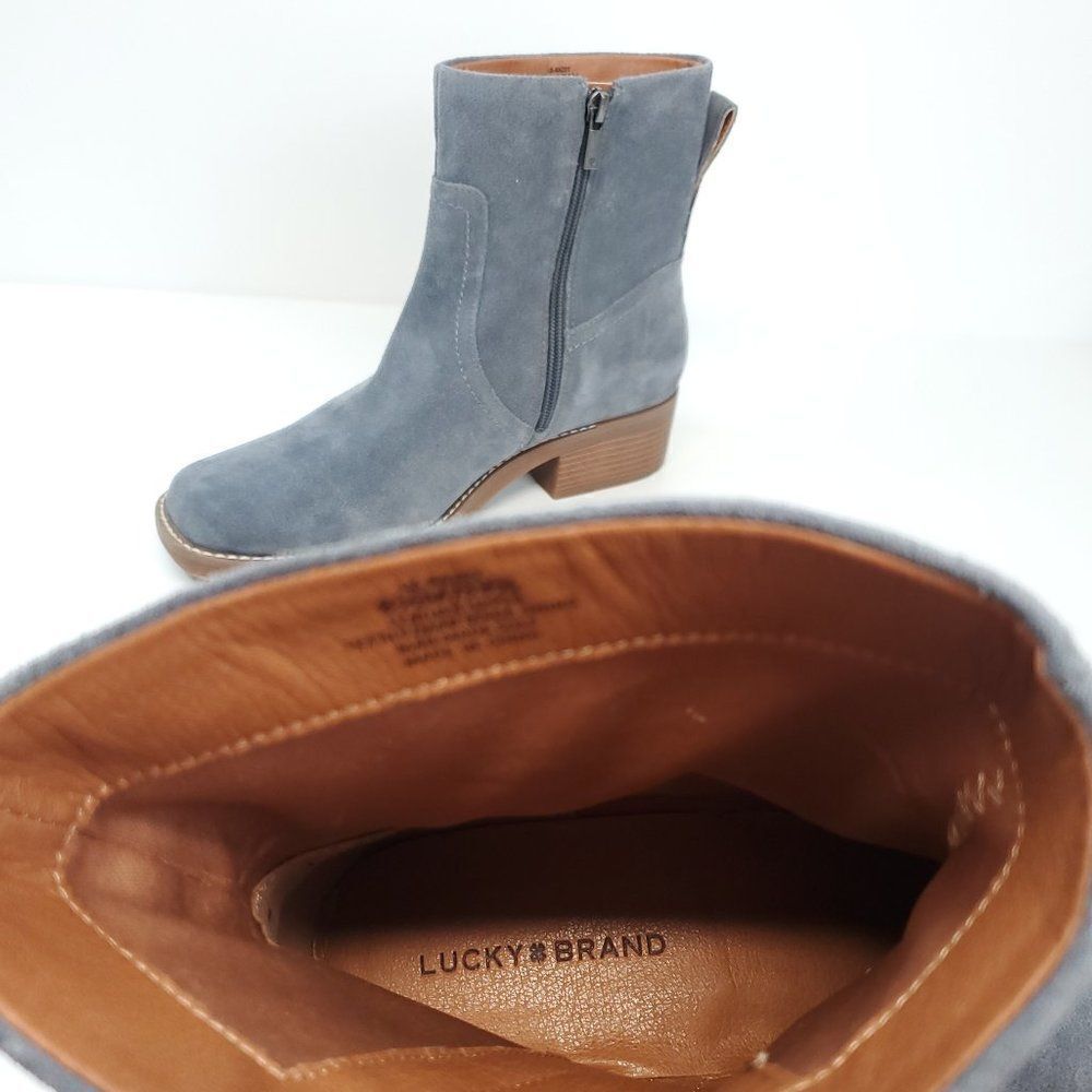 LUCKY BRAND Kazey Square Toe Bootie in Castlerock Oilsue NWOB US 8.5 - Picture 12 of 14